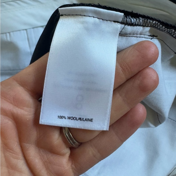 Helmut Lang trousers black dress pants 100% wool wide straight leg size 6 - Picture 3 of 10